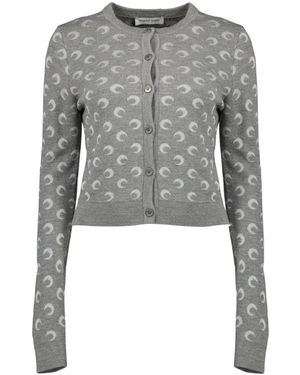 Marine Serre Cardigans - Grey