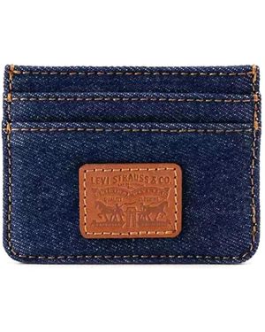 Levi's Accessoires ,Blauw ,Leer Billy Plaque Riem