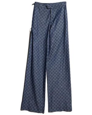 Gucci Broeken ,Blauw ,Wide Broeken