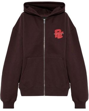 P.E Nation Hoodies & Sweatvesten ,Bruin ,Katoen Tidal Zip Thru Hoodie - Paars