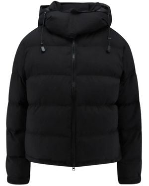 Aspesi Jassen ,Zwart ,Katoen Capuchonjack Met Vulling