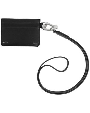 HELIOT EMIL Accessoires ,Zwart ,Leer Redini Kaarthouder - Metallic