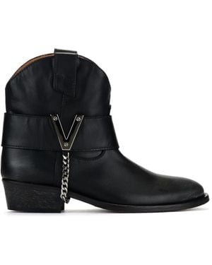 Via Roma 15 Cowboy & Biker Boots - Black