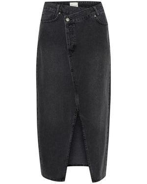 My Essential Wardrobe Gonna denim asimmetrica cool - Nero