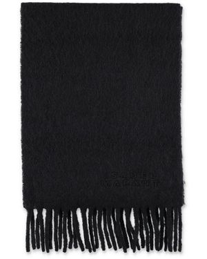Isabel Marant Zwart Wol Fringed Sjaal