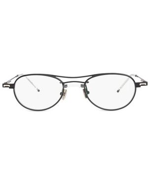 Maison Kitsuné Accessoires ,Zwart ,Hikari Zonnebril - Metallic