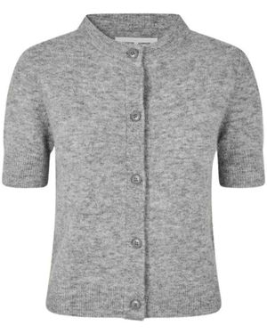 Samsøe & Samsøe Elegante Kurzarm-Strickjacke - Grau