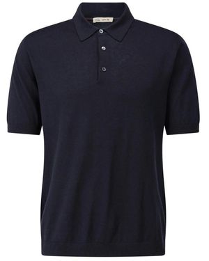 Maurizio Baldassari Polo in seta leggero elegante - Blu