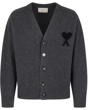 Ami Paris Filz Pullover - Grau