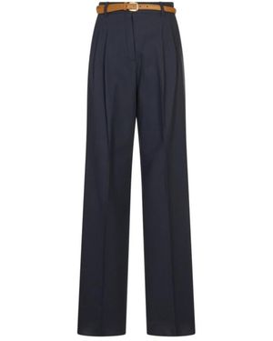 Max Mara Broeken ,Blauw ,Wide Broeken