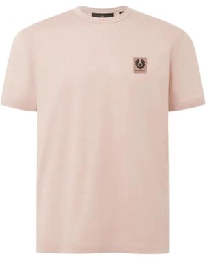 Belstaff Tops ,Roze ,Katoen Patch Tee