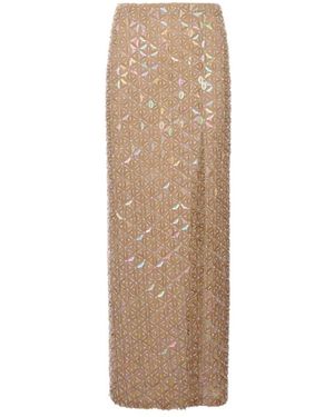 P.A.R.O.S.H. Rokken ,Bruin ,Maxi Rok - Naturel