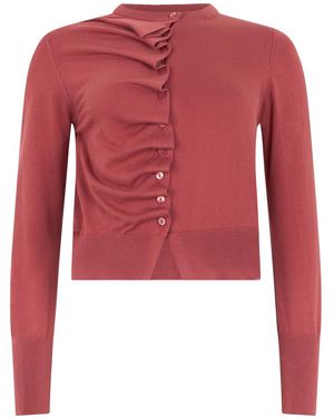 Alpha Studio Cardigan Mit Raffungen - Rot