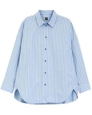 BOSS Overhemden ,Blauw ,Katoen C Bostatta Blouse