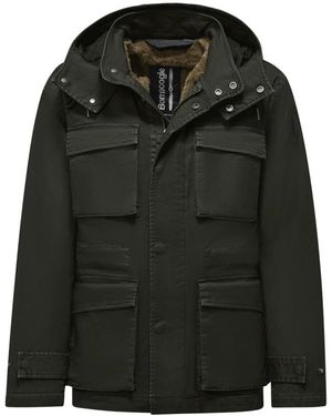 Bomboogie Garment-Dyed Cotton Field Jacket - Black