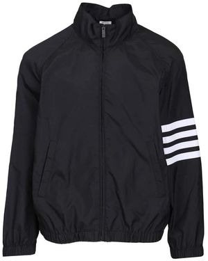 Thom Browne Shiny Ripstop Raglan 4-Bar Trainingsjacke - Blau