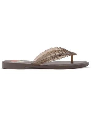 Ganni Flip Flops - Brown