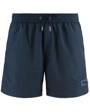 Maison Kitsuné Badehose Mit Mesh-Futter Und Taschen - Blau