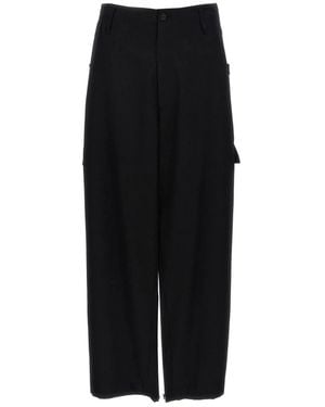 Yohji Yamamoto Tab Wide P Pants - Zwart