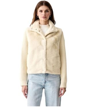 Colmar Hybrid-Jacke Aus Webpelz - Natur