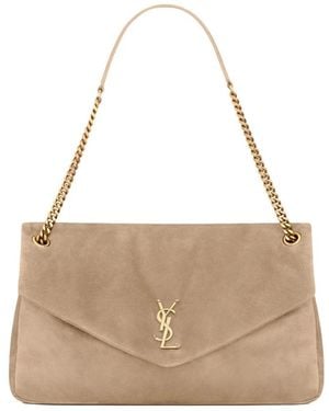 Saint Laurent Stilvolle Crossbody Tasche - Grau