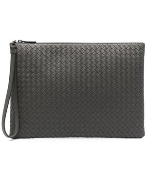 Bottega Veneta Tassen ,Bruin ,Bruine Aktetas Voor Mannen - Grijs
