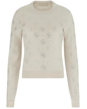 Guess Round-Neck Knitwear - Blanco