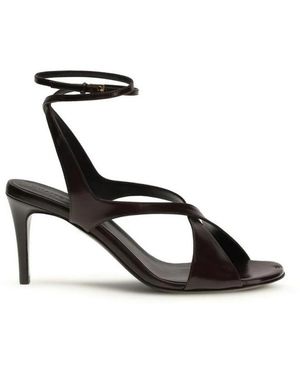 KHAITE Kalfsleren Stiletto Hak Sandalen - Zwart