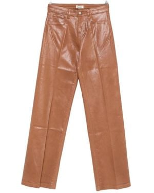 L'Agence Clayton Coated Wide-Leg Jean - Bruin