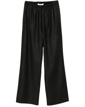 Rohe Broeken ,Grijs ,Wol Anmel Wijde Broek - Zwart