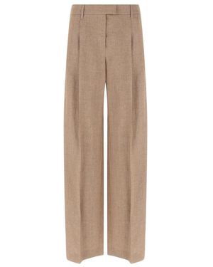 Brunello Cucinelli Wide Trousers - Natural