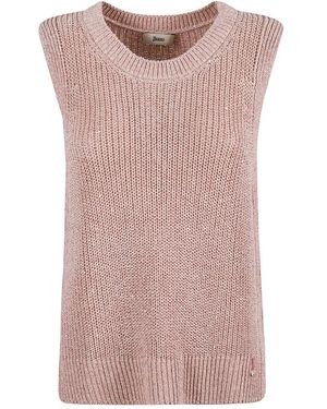 Herno Round-Neck Knitwear - Rosa