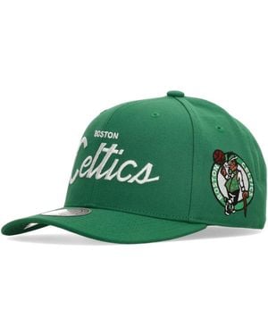 Mitchell & Ness Head Coach Pro-Crown Fit Cap Mit Gebogenem Schirm - Grün