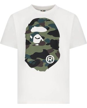 A Bathing Ape 1St Camo Big Ape Head Tee - Wit
