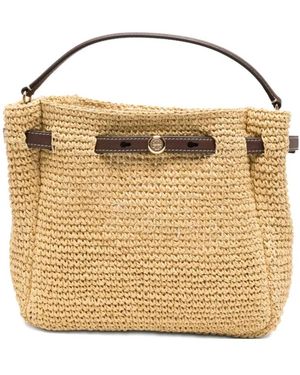 Tory Burch Tassen ,Romy Straw Bucket Bag - Metallic