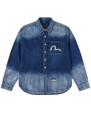 Evisu Denim Shirts - Blu