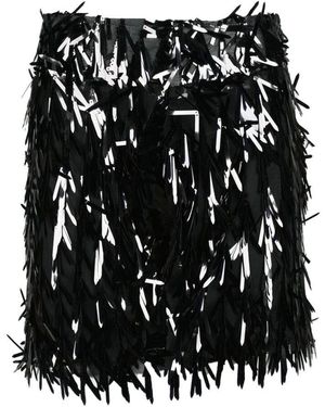 Giulia N Couture Mini reißverschlussrock aus polyester - Schwarz