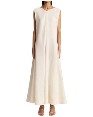KHAITE Kleedjes ,Organza Crème Maxi Jurk - Naturel