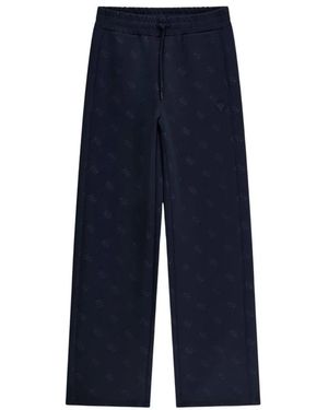 Guess Broeken ,Blauw ,Polyester Calista 4G Wide Leg Pants