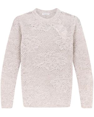 Brunello Cucinelli Round-Neck Knitwear - Blanco