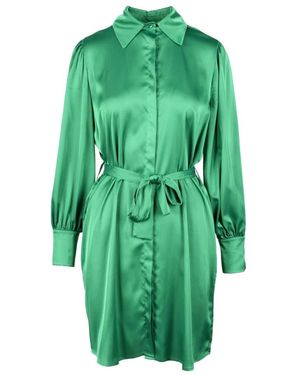 Think! Kleedjes ,Groen ,Polyester Polyester Damesjurk