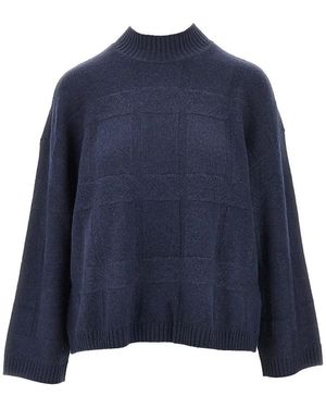 Emporio Armani Woll- Und Kaschmirpullover - Blau