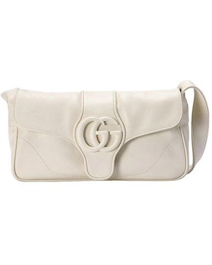 Gucci Horsebit 1955 Medium Schoudertas - Wit