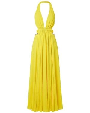 Trussardi Kleedjes ,Geel ,Halter Maxi-Jurk