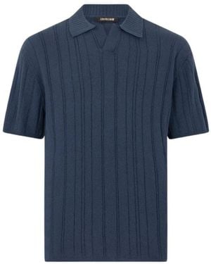 Roberto Cavalli Ribbed Polo - Blauw