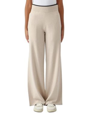 Pinko Broeken ,Wol Siviglia Wijde Broek - Naturel
