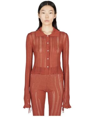 Marco Rambaldi Truien & Vesten ,Bruin ,Cardigan - Rood