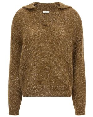 Brunello Cucinelli V-Neck Knitwear - Verde