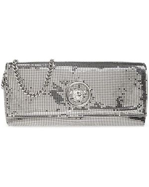 Versace Clutch Mit Schimmernden Kristallen - Mettallic