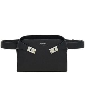 Ferragamo Zwarte Taille Riem Met Brugsluiting